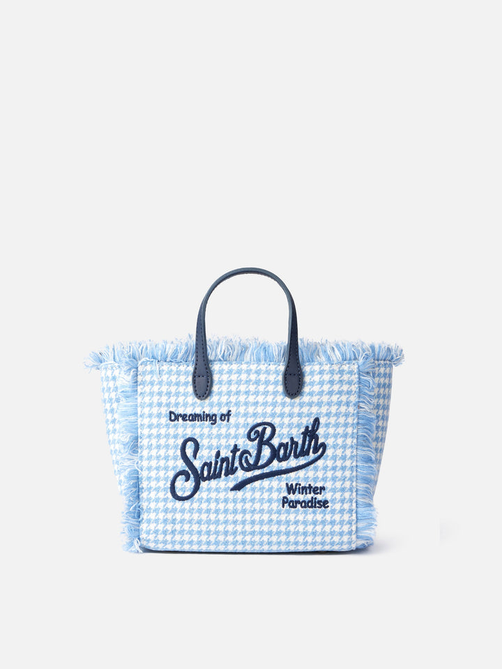 Shiny Houndstooth Mini Vanity Bag