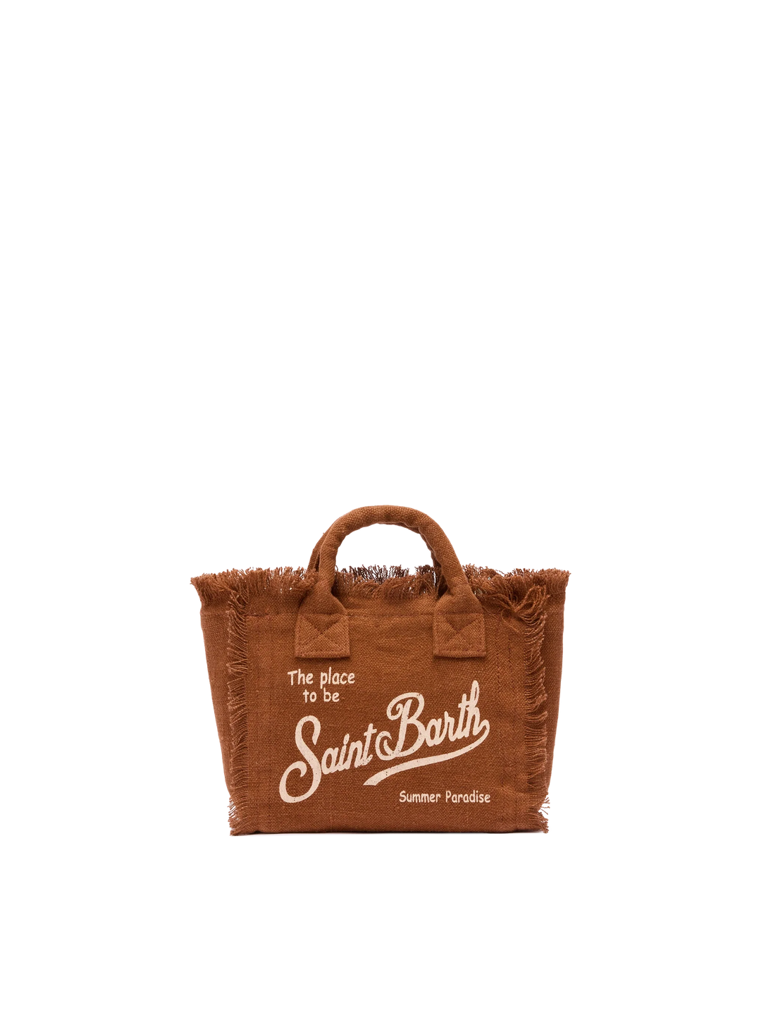 Mini Vanity Bag in 100% Brown Linen