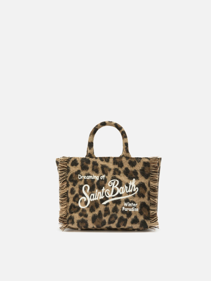 Mini Vanity Bag in Leopard Print Felt