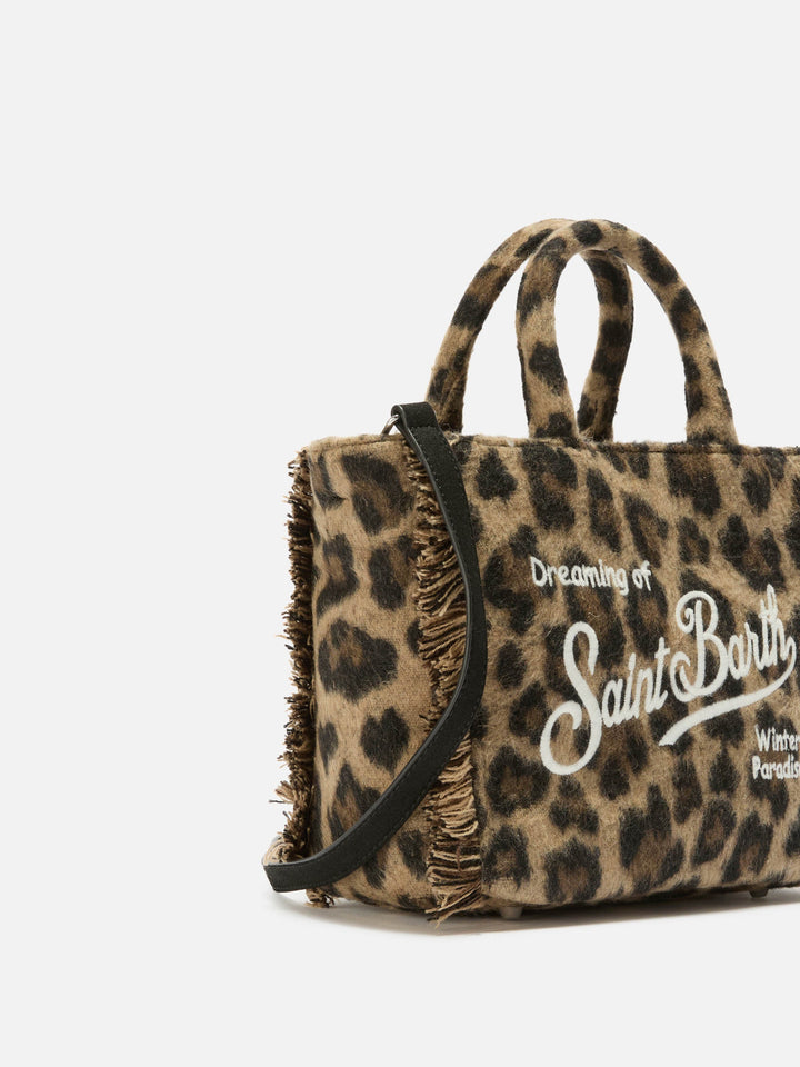 Mini Vanity Bag in Leopard Print Felt
