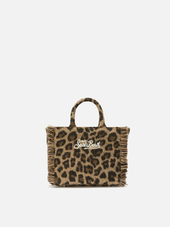 Mini Vanity Bag in Leopard Print Felt