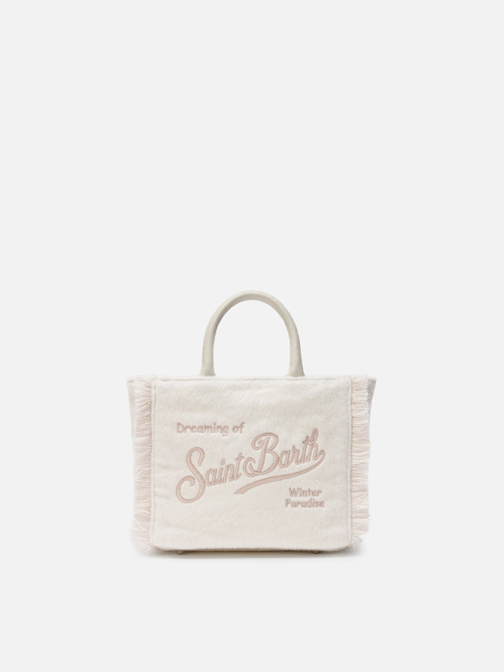 Mini Vanity Bag in White Felt