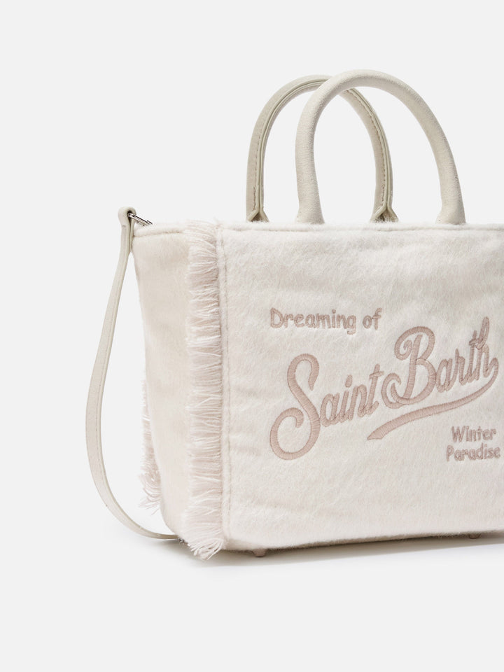 Mini Vanity Bag in White Felt