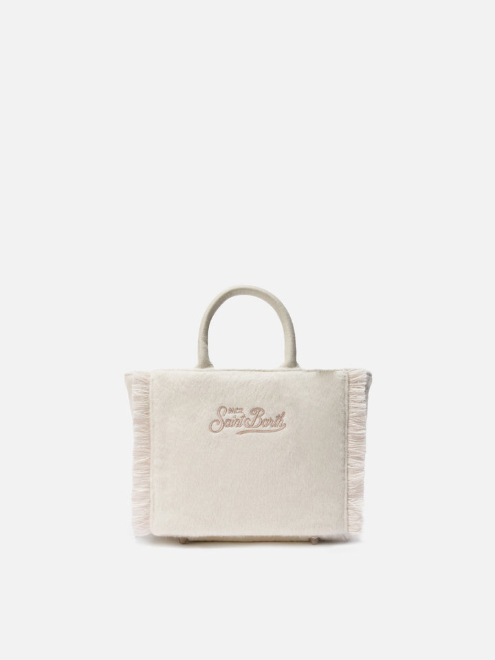 Mini Vanity Bag in White Felt