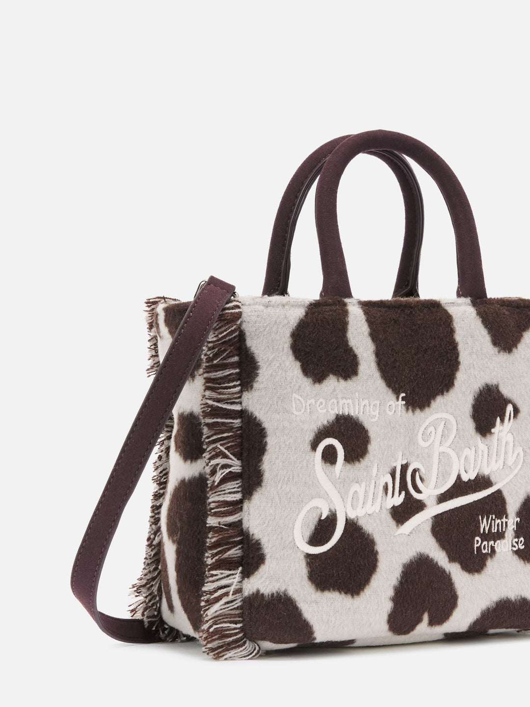 Mini Vanity Bag in Cow Print Felt