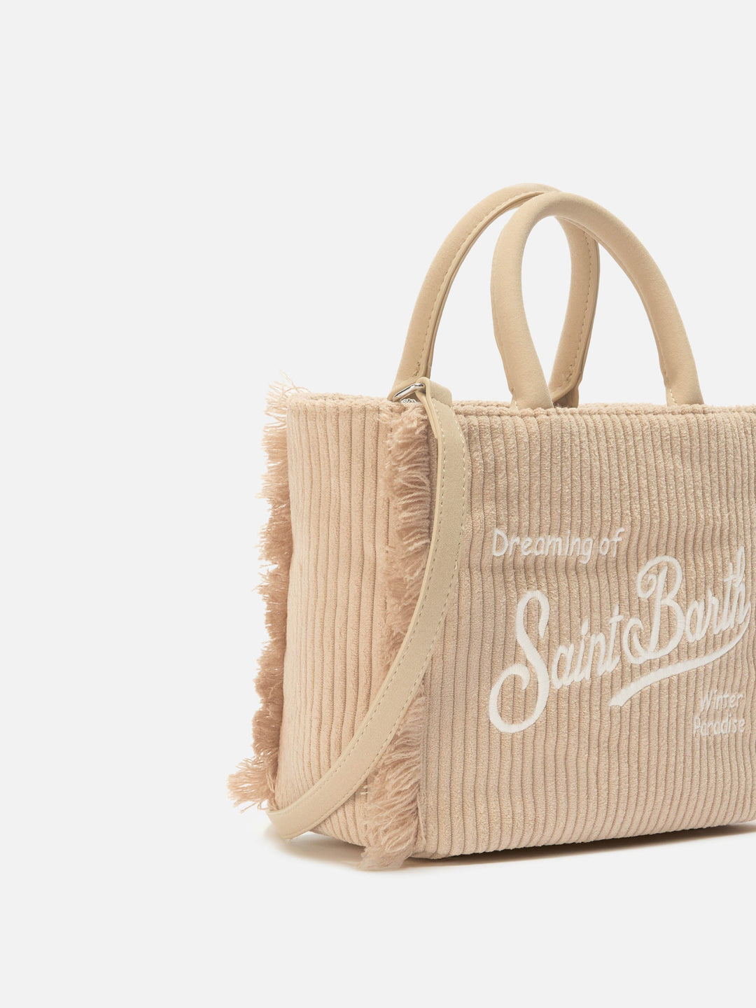 Beige Mini Corduroy Vanity Bag