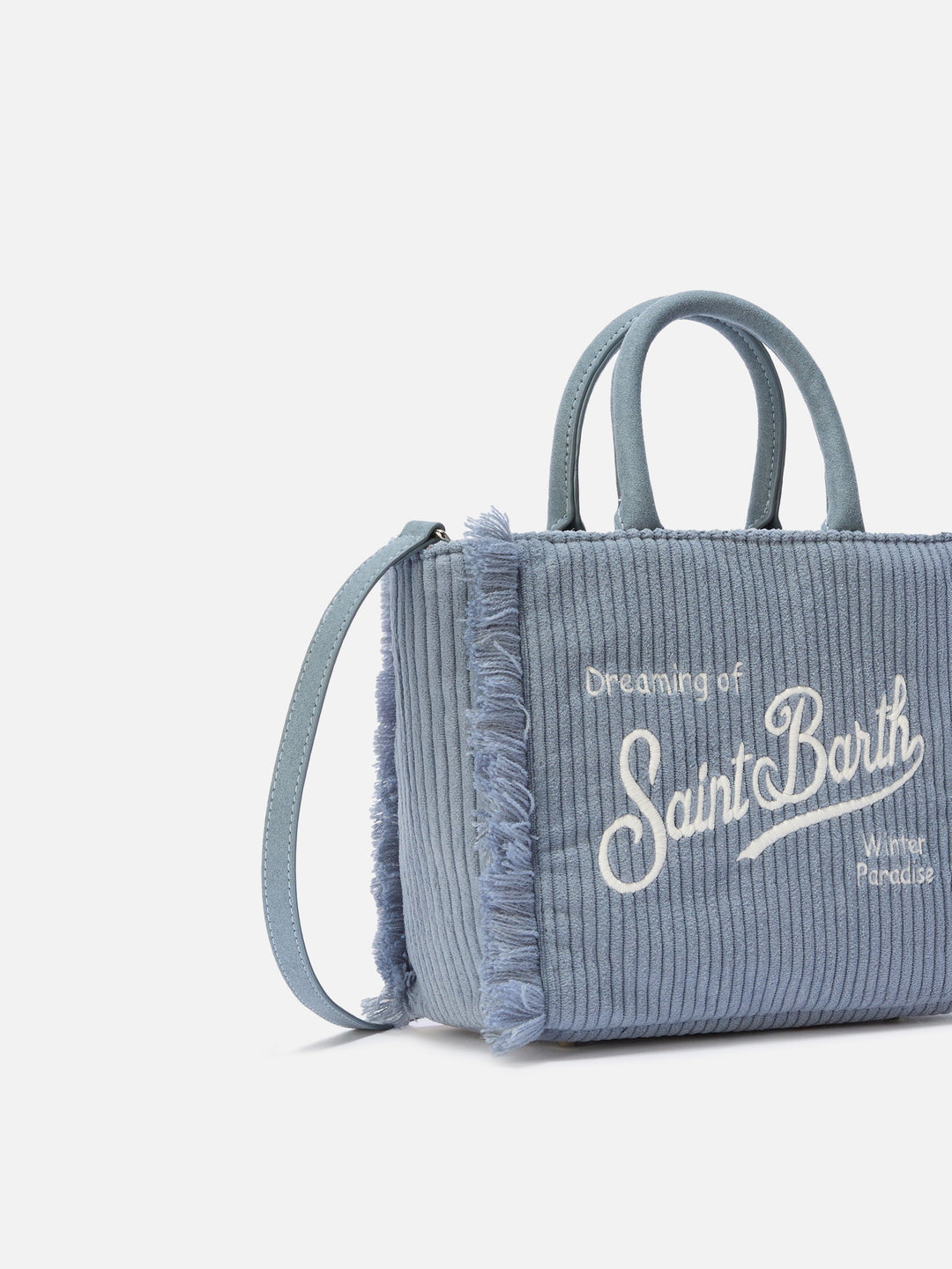 Mini Corduroy Vanity Bag in Dusty Blue