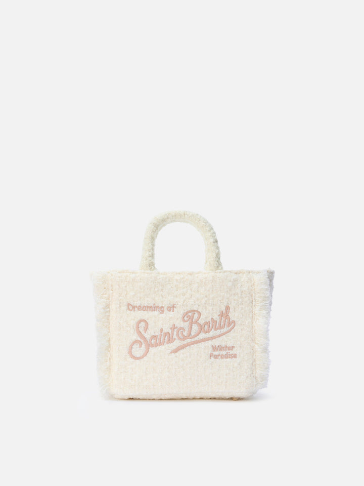Mini Vanity Bag in White Tweed
