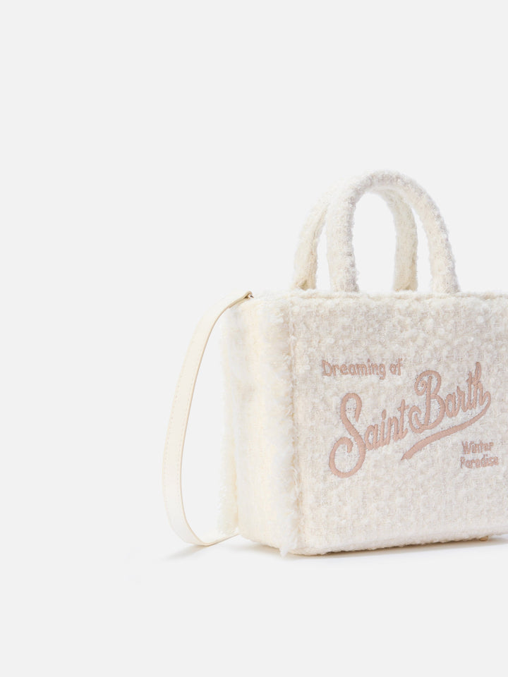 Mini Vanity Bag in White Tweed