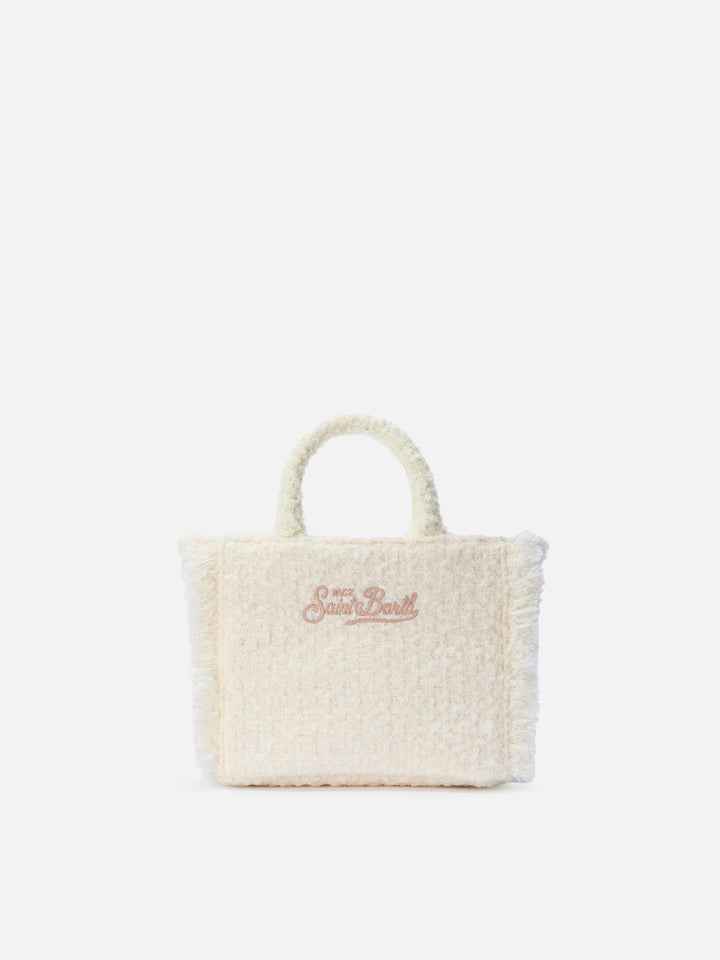 Mini Vanity Bag in White Tweed
