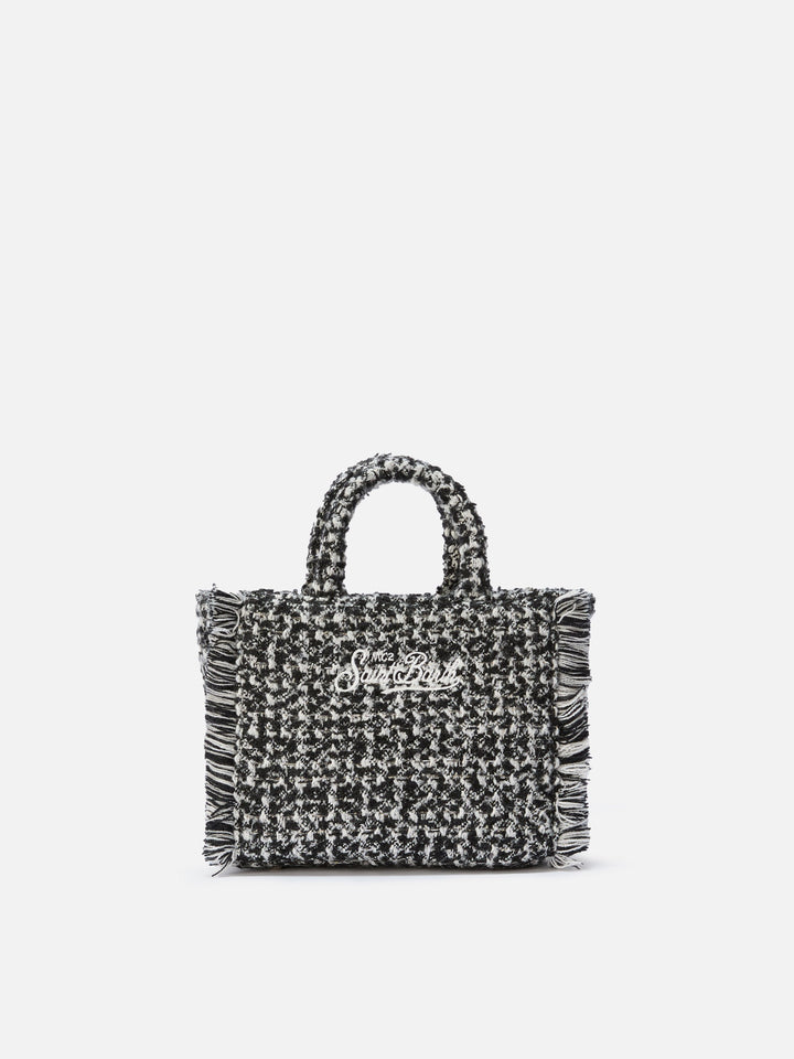 Mini Vanity Bag in Black and White Tweed