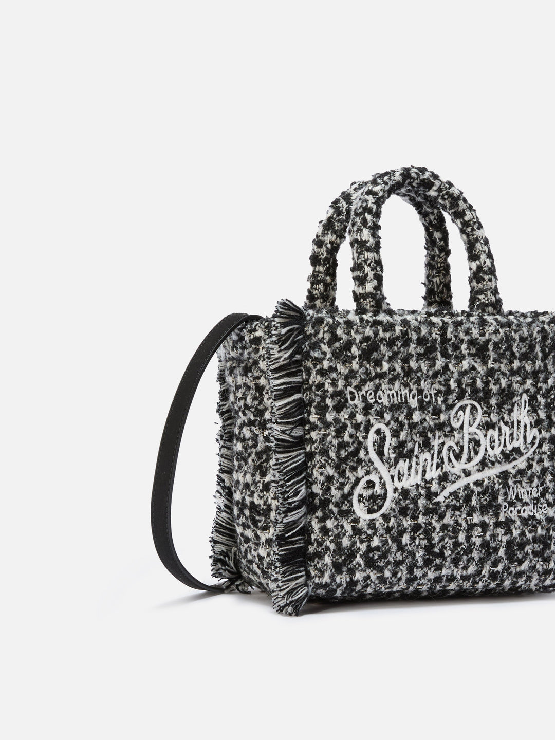 Mini Vanity Bag in Black and White Tweed