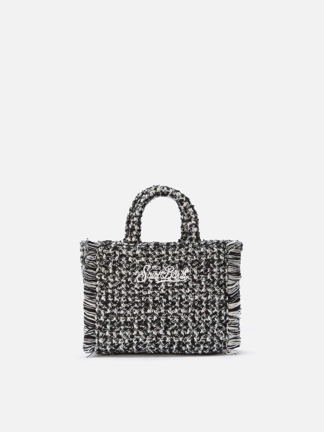 Mini Vanity Bag in Black and White Tweed