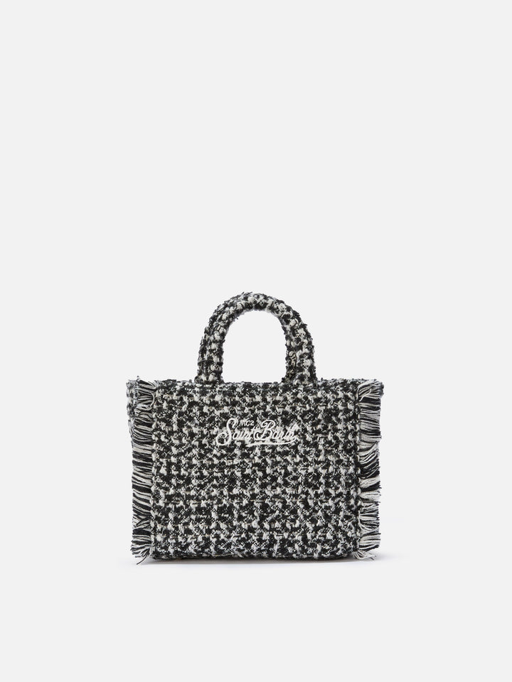 Mini Vanity Bag in Black and White Tweed