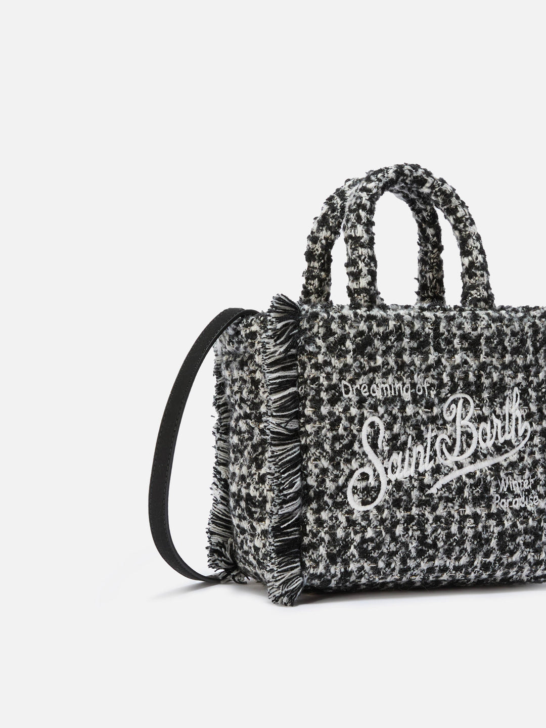 Mini Vanity Bag in Black and White Tweed