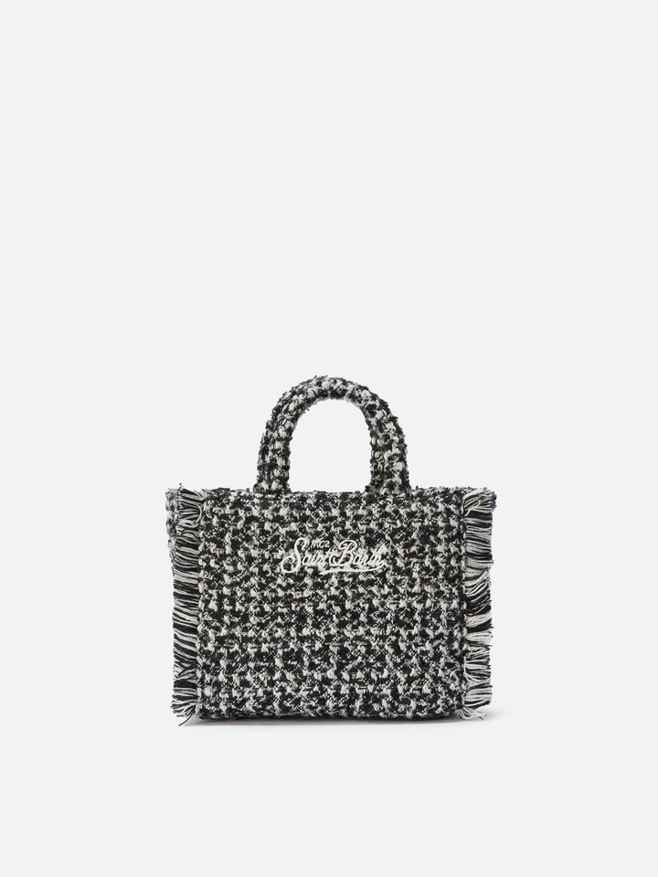 Mini Vanity Bag in Black and White Tweed