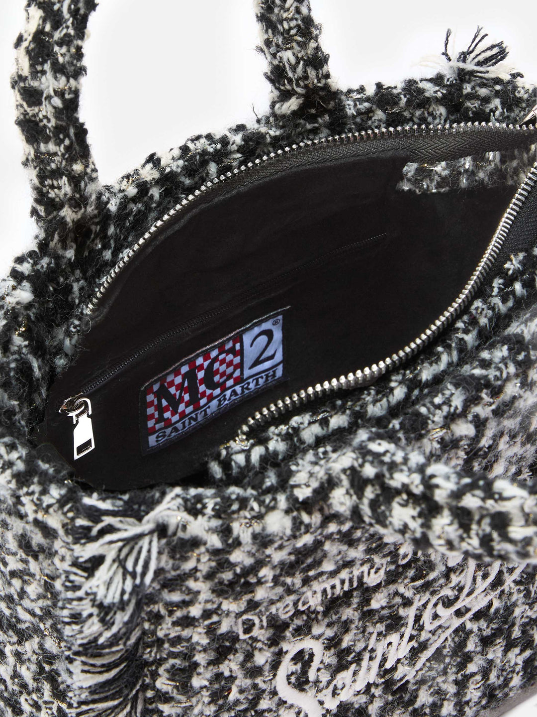 Mini Vanity Bag in Black and White Tweed