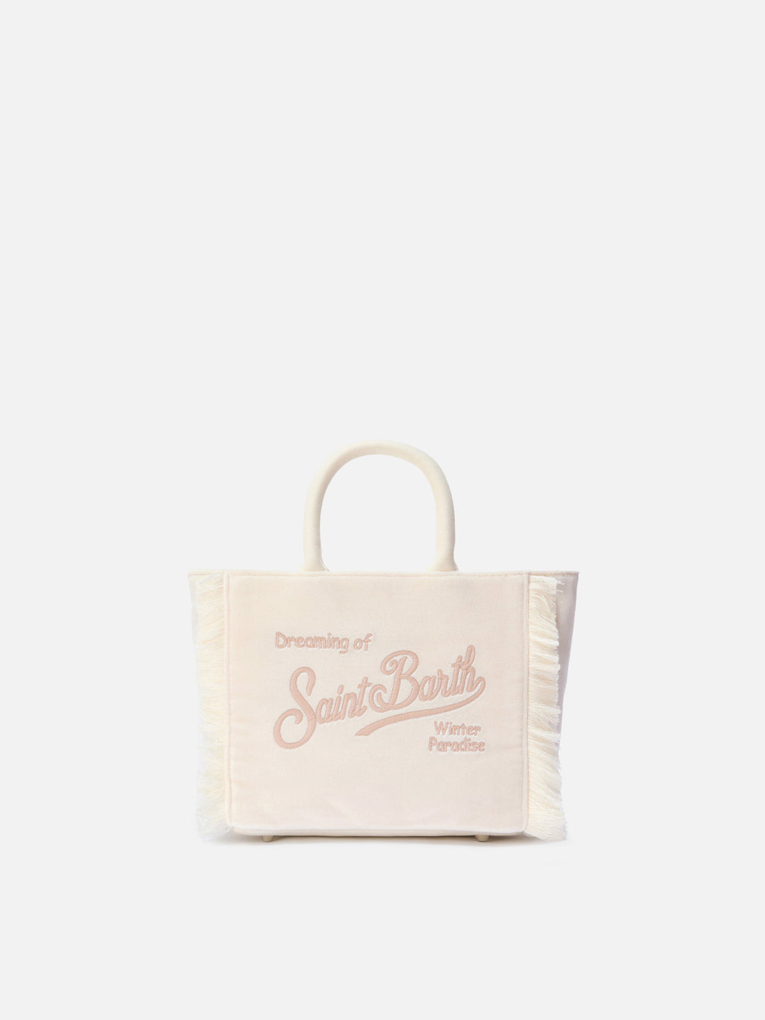Mini Borsa Vanity in Velluto Bianco