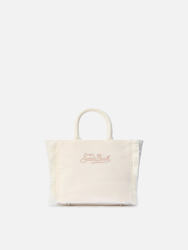 Mini Borsa Vanity in Velluto Bianco
