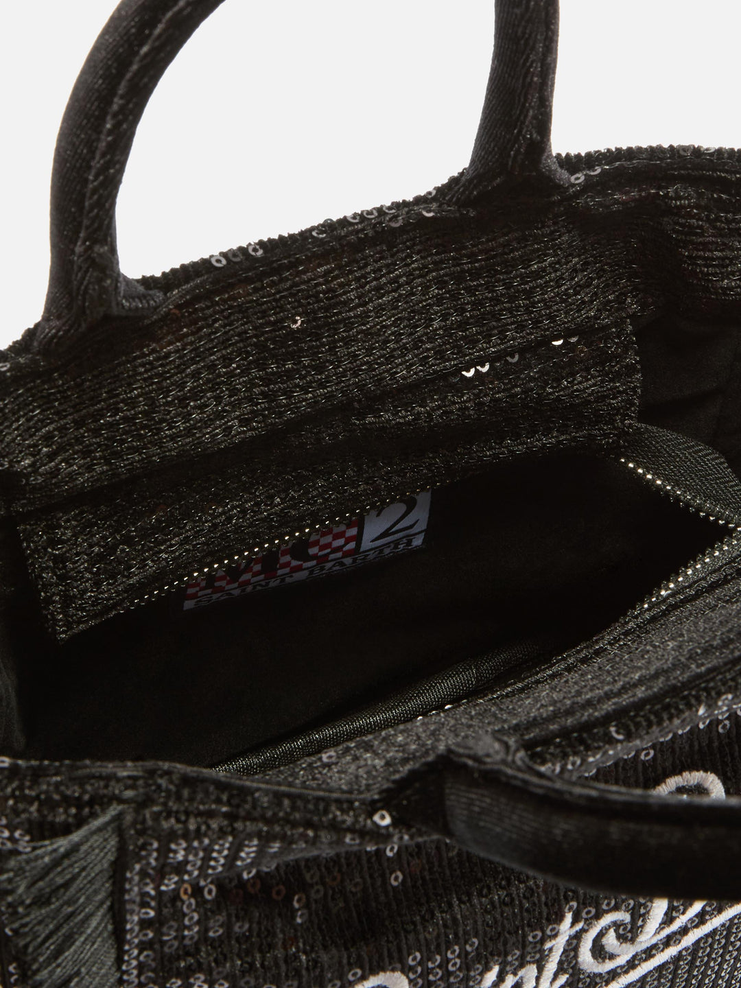 Mini Vanity Handbag in Black Velvet and Sequins
