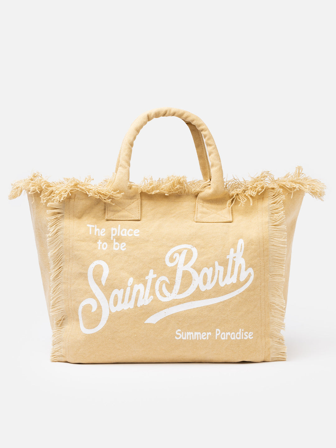 Vanity Beige Cotton Canvas Shoulder Bag