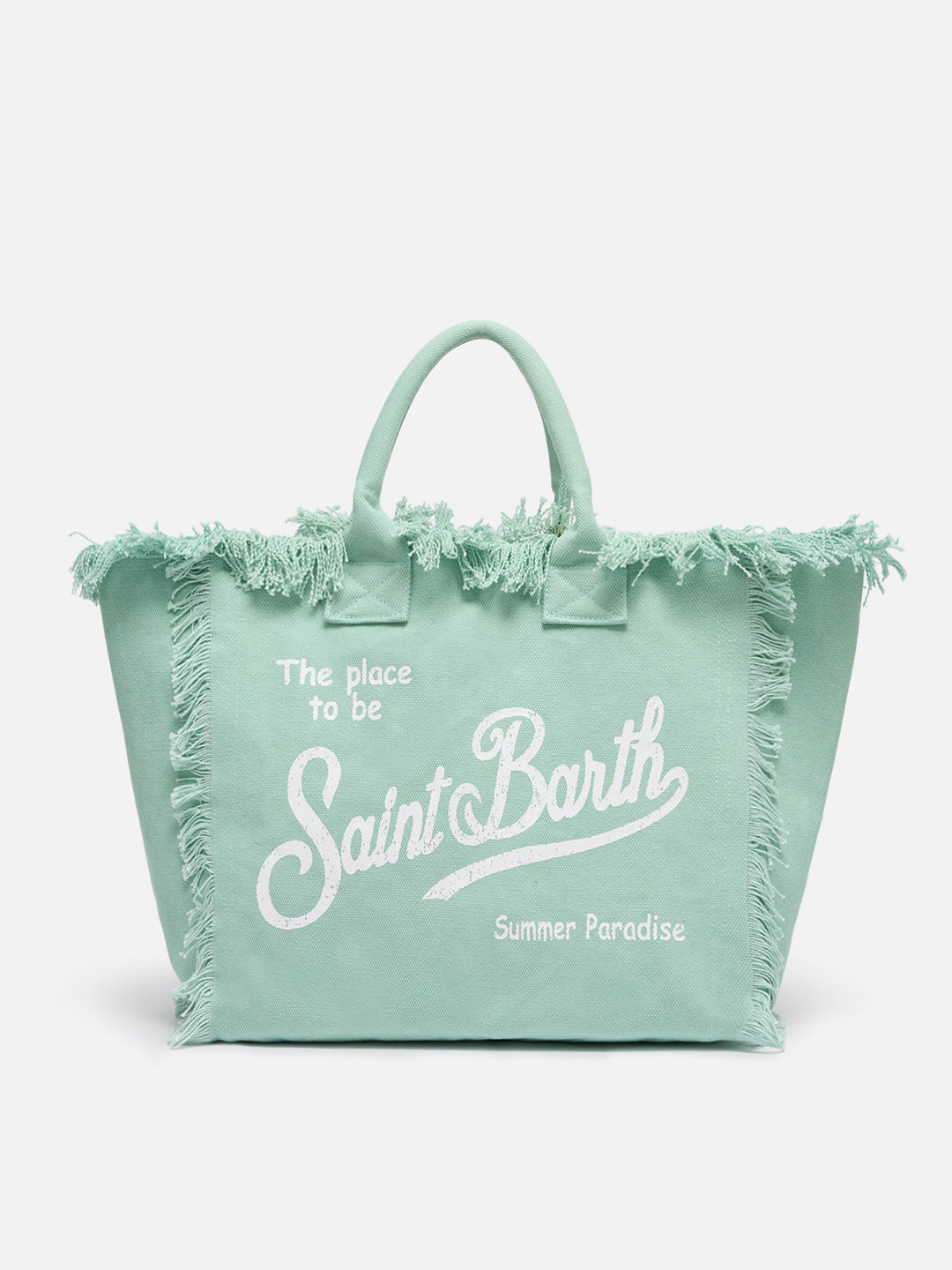 Shopping Bag Vanity in Canvas di Cotone Verde Salvia