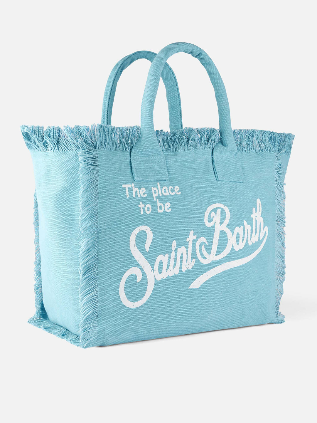 Tracolla Vanity in Canvas di Cotone Azzurro