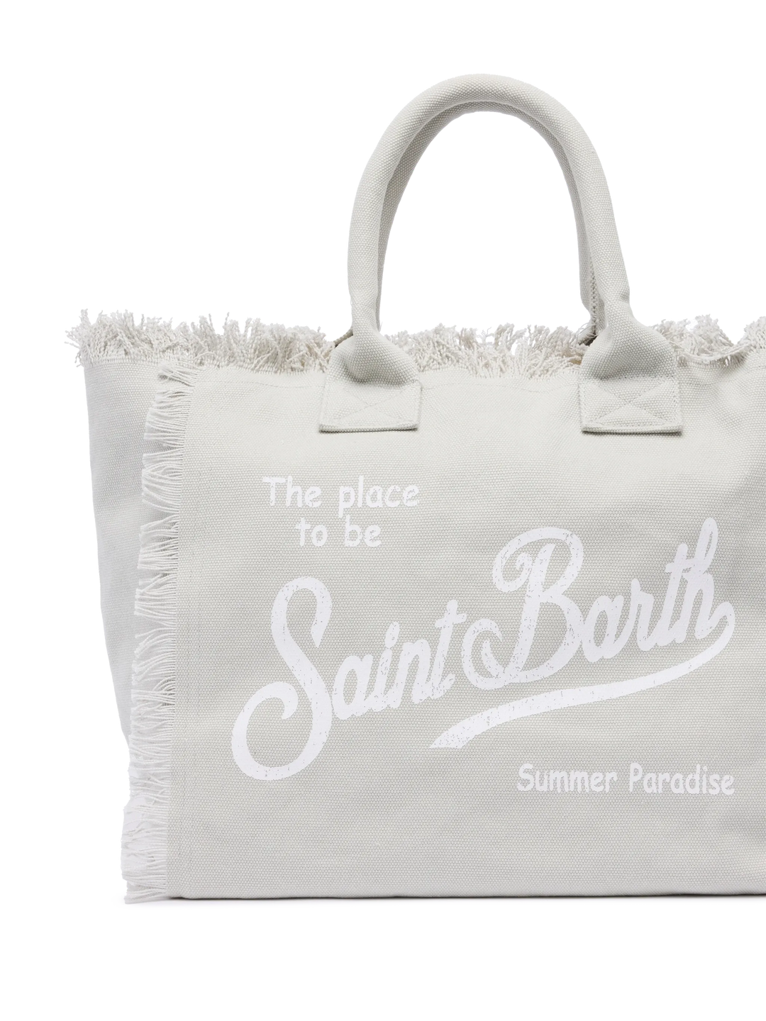 Vanity Shoulder Bag in Grey Cotton Canvas