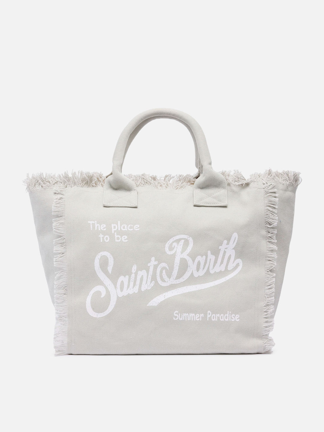Vanity Shoulder Bag in Grey Cotton Canvas