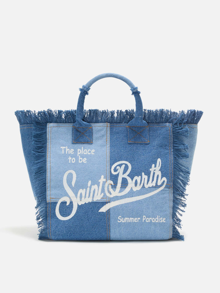 Denim Patchwork Regular Vanity Bag