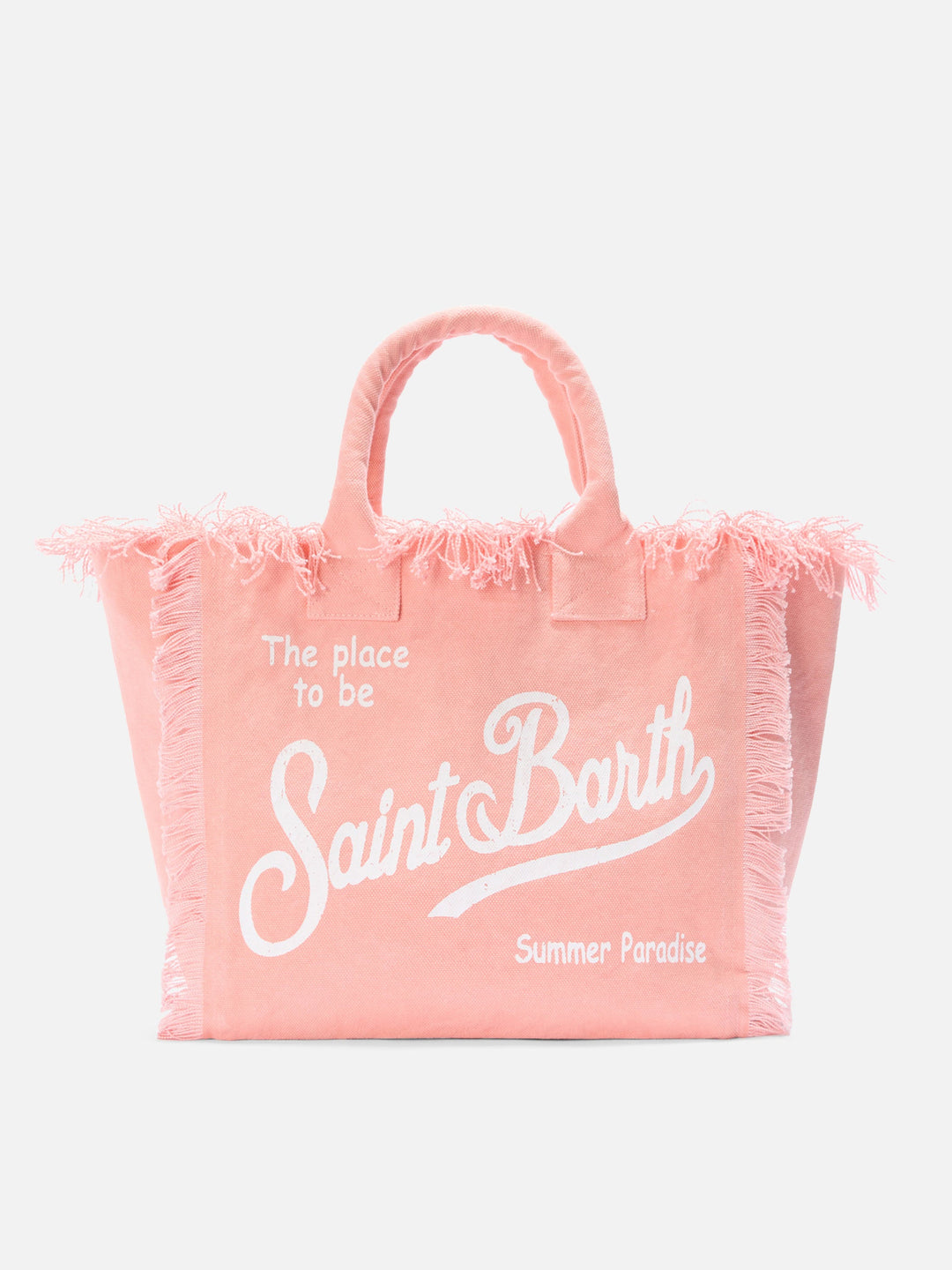 Borsa Vanity Arancione in Canvas con Frange - Modello Regolare