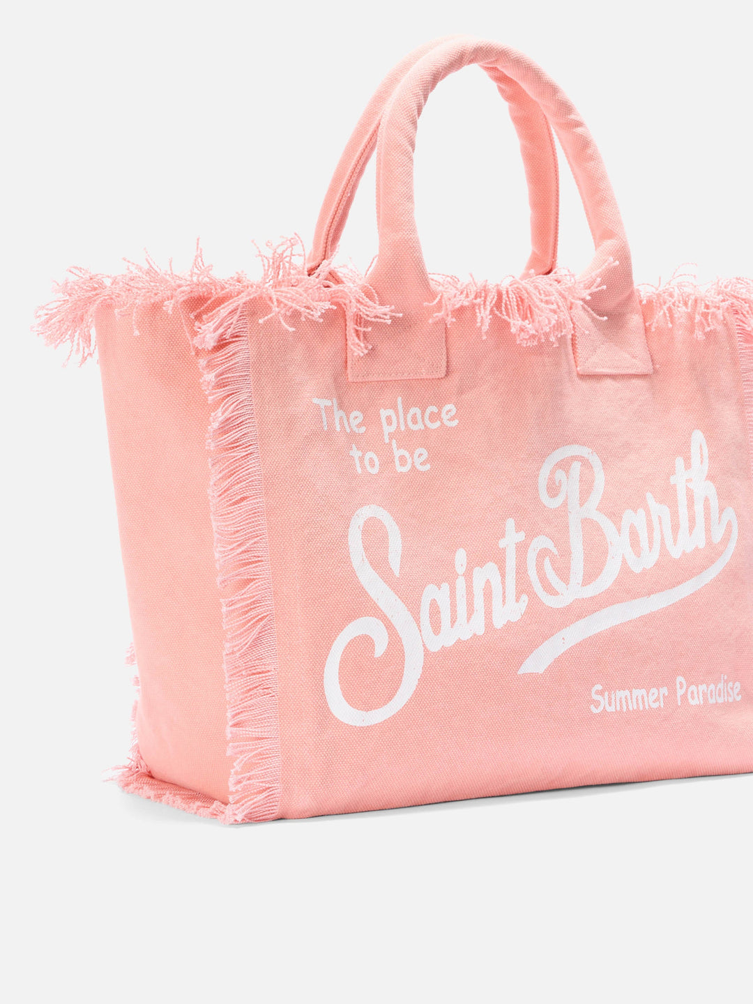 Borsa Vanity Arancione in Canvas con Frange - Modello Regolare