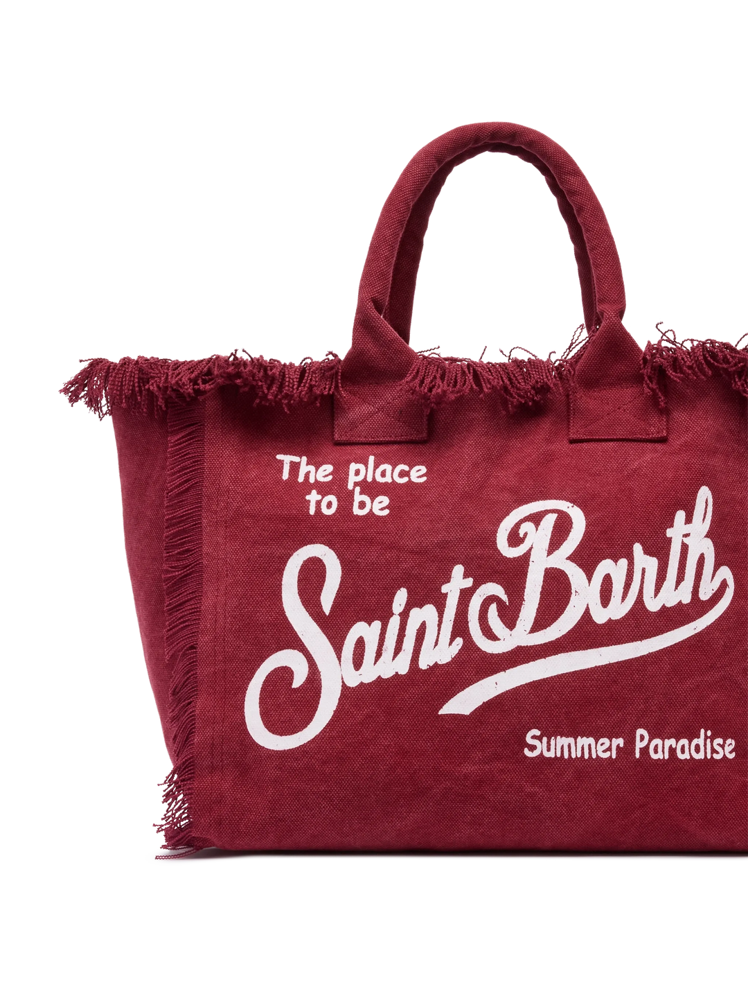 Borsa a spalla Vanity in cotone bordeaux