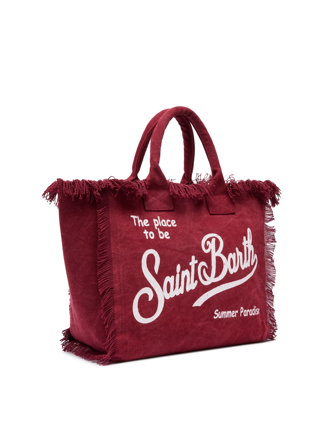 Borsa a spalla Vanity in cotone bordeaux