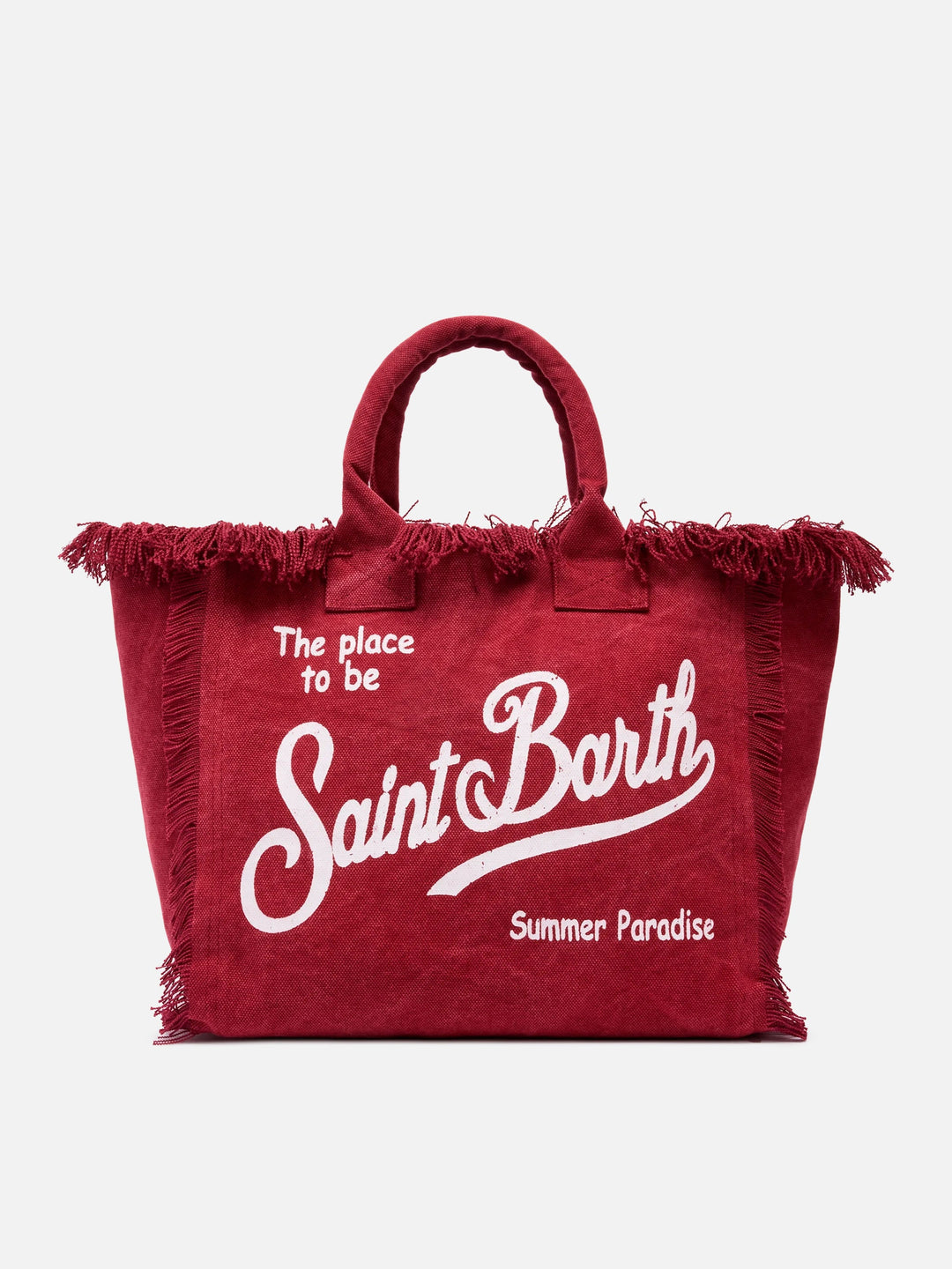Borsa a spalla Vanity in cotone bordeaux