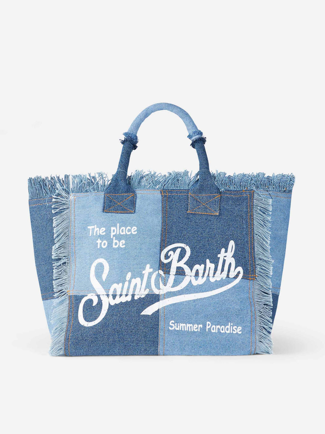 Vanity Denim Patchwork Canvas Shoulder Bag
