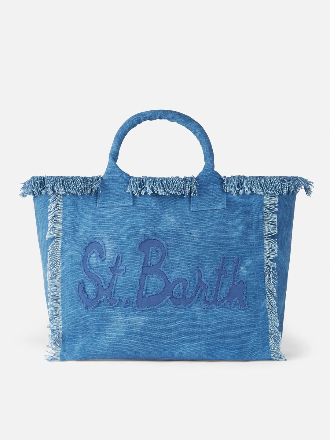 Tracolla Vanity in cotone canvas con patch logo Saint Barth