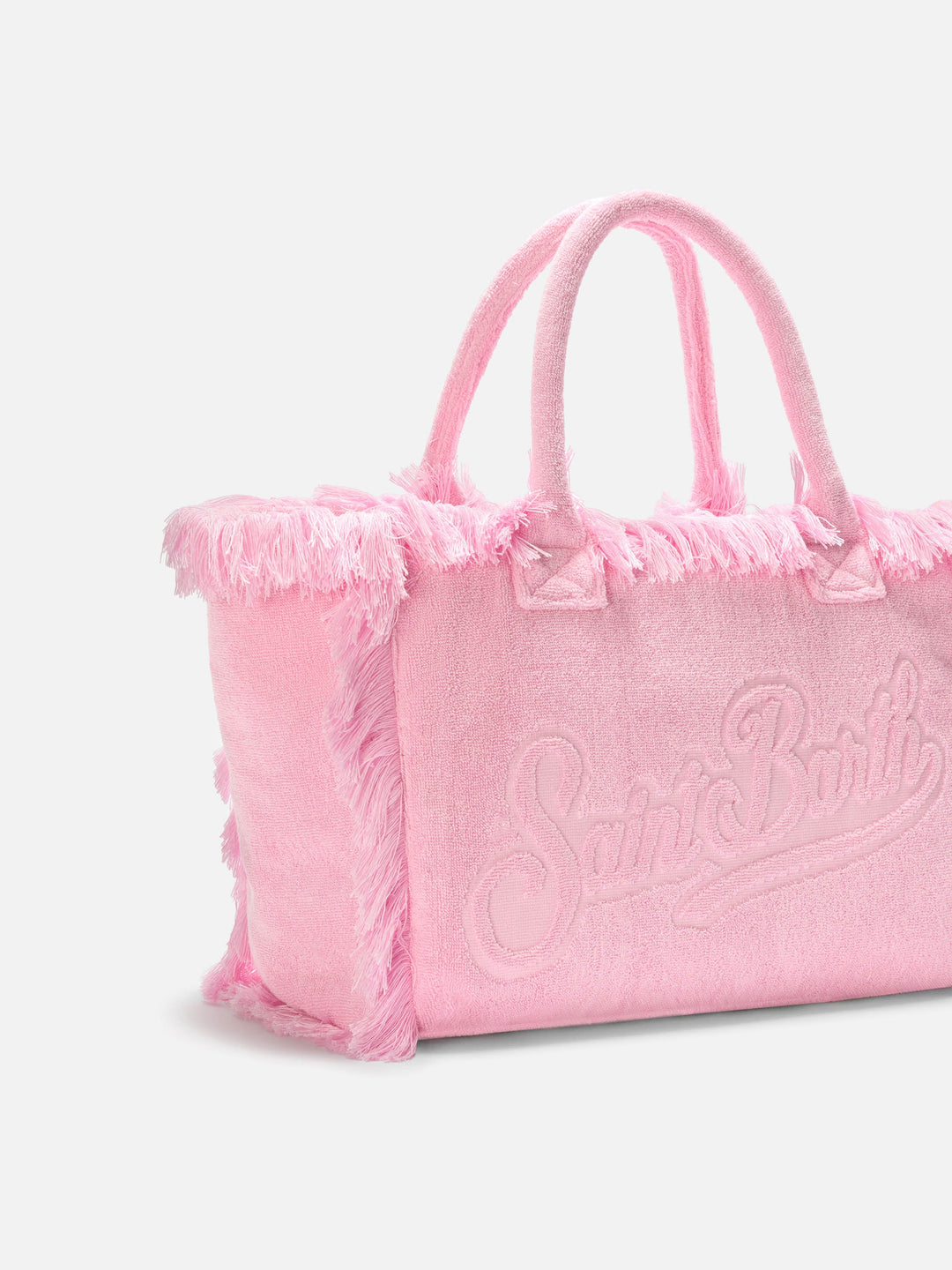 Vanity Bag in Solid Pink Terry Fabric