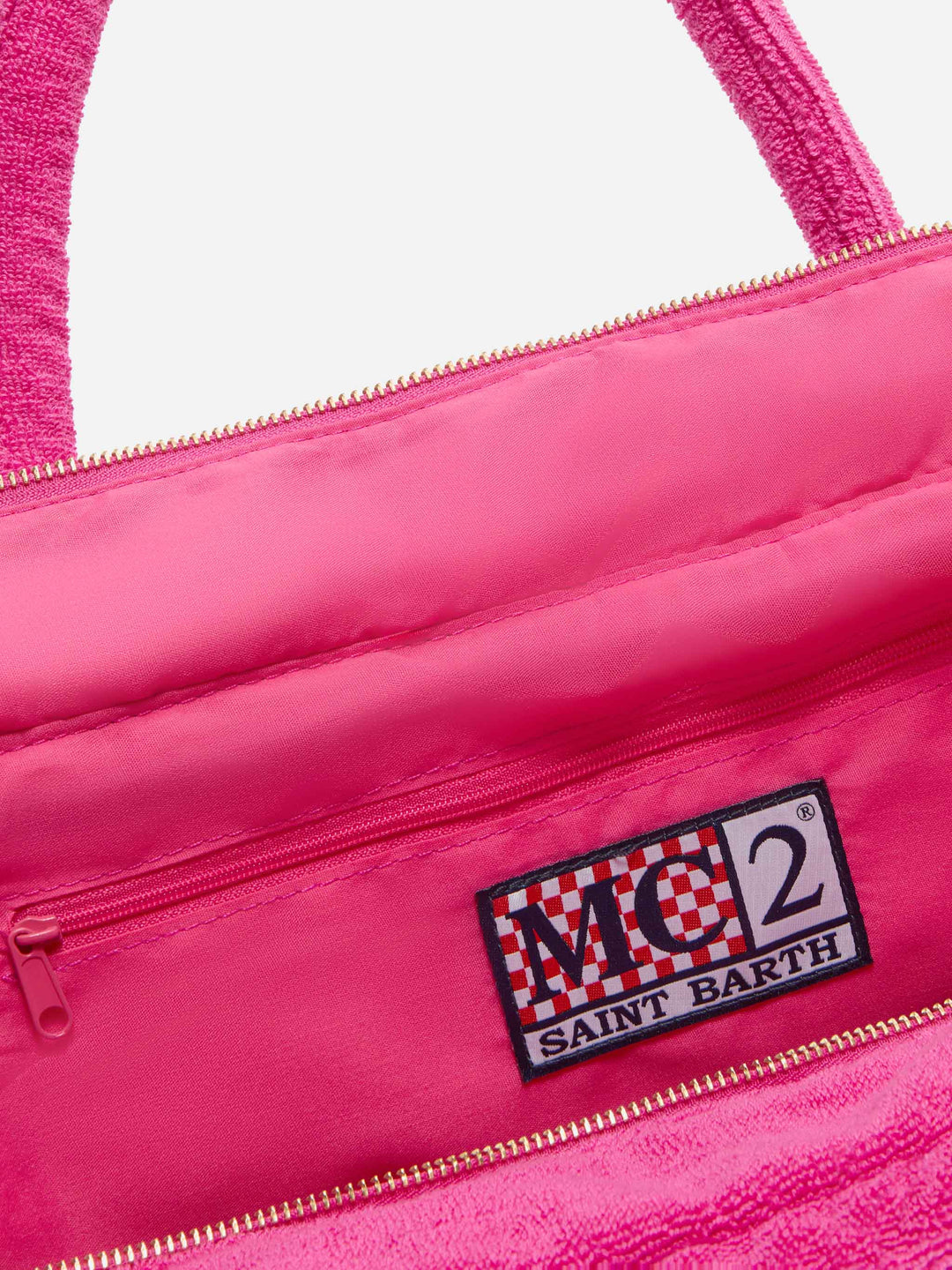 Vanity Bag in Solid Fuchsia Terry Fabric