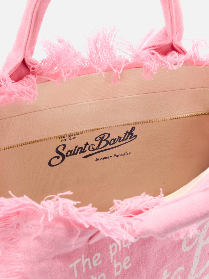 Regular Pink Solid Linen Vanity Bag