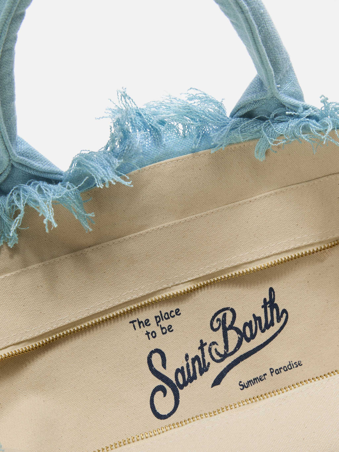 Regular Blue Linen Vanity Bag