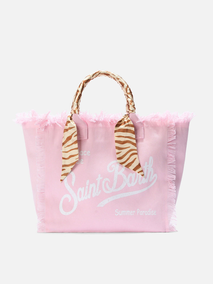 Regular Canvas Vanity Bag in Pink with Removable Twill