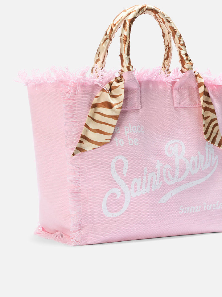 Regular Canvas Vanity Bag in Pink with Removable Twill