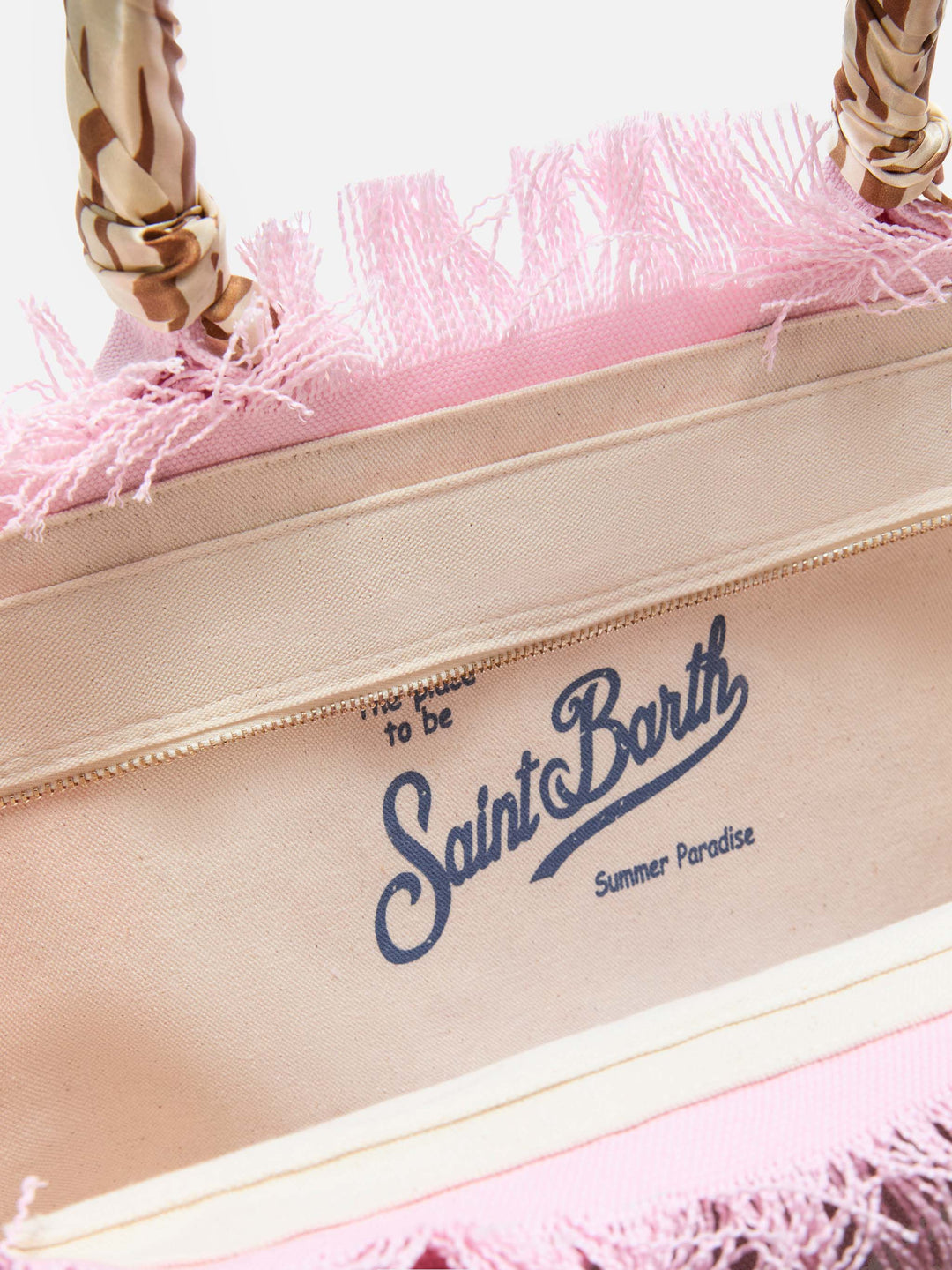 Regular Canvas Vanity Bag in Pink with Removable Twill