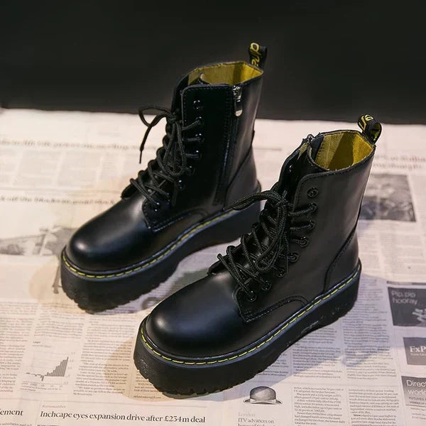 Allison | Stivaletti Combat Chunky con Lacci