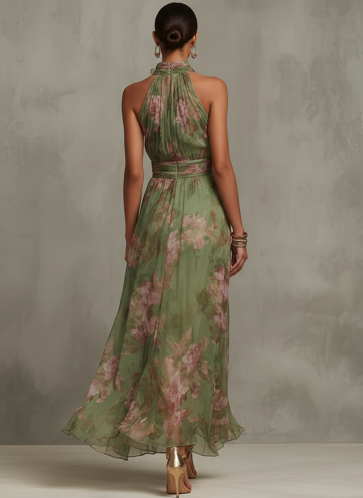 Sophie – Elegante Maxi Abito con Motivo Floreale