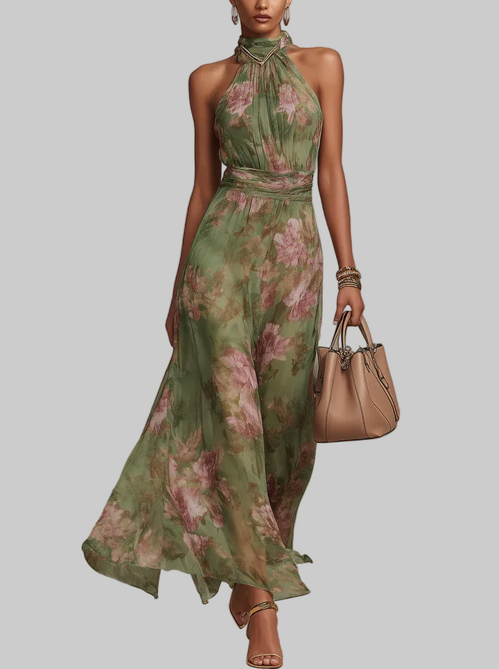 Sophie – Elegante Maxi Abito con Motivo Floreale