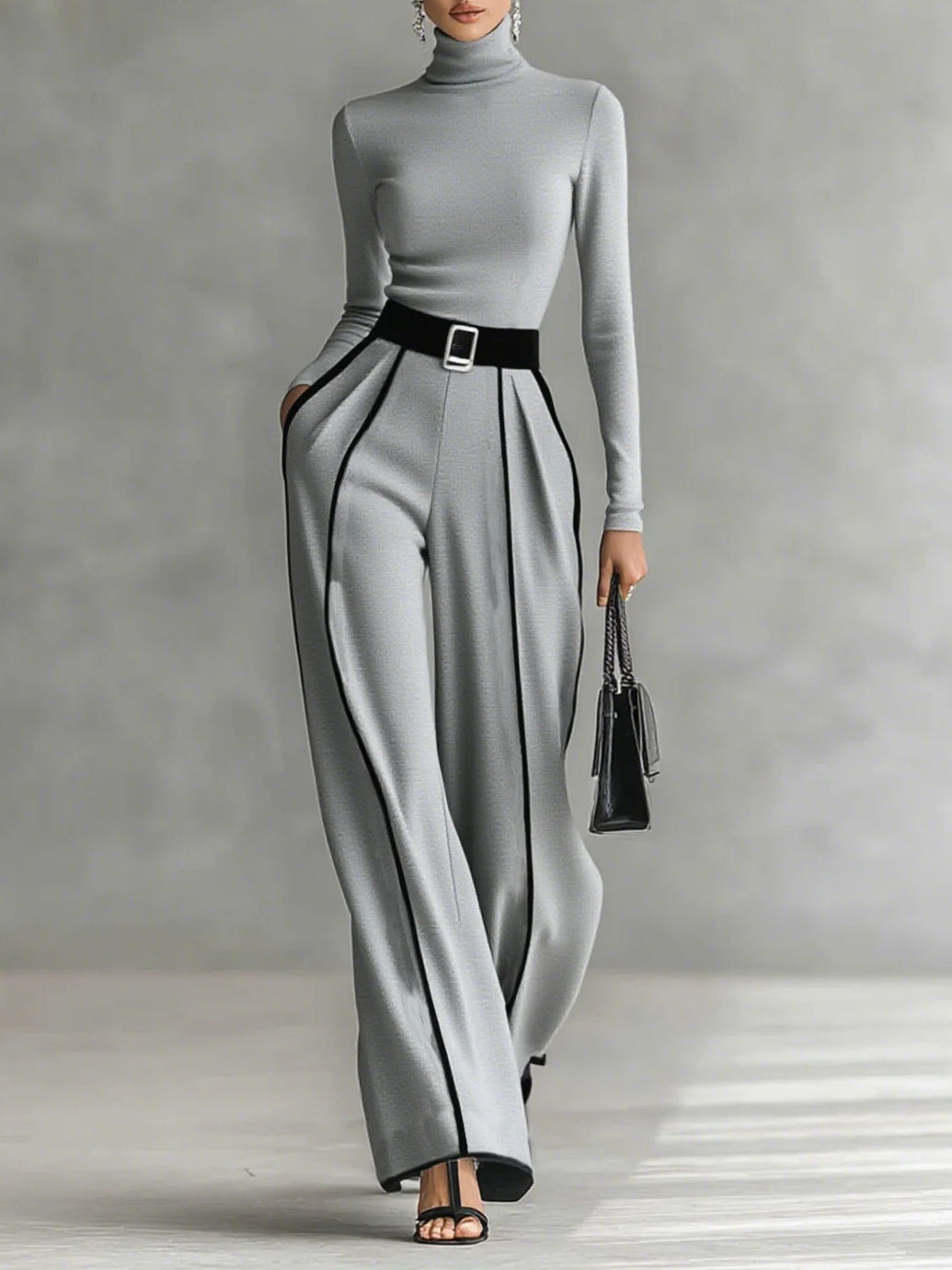 Solana - Set composto da maglietta a maniche lunghe, pantaloni e cintura