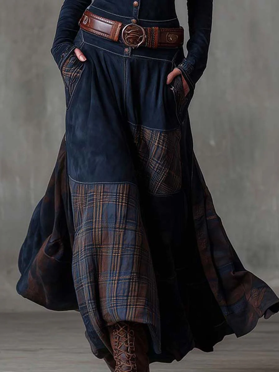 Michelle | Abito  maxi scamosciato