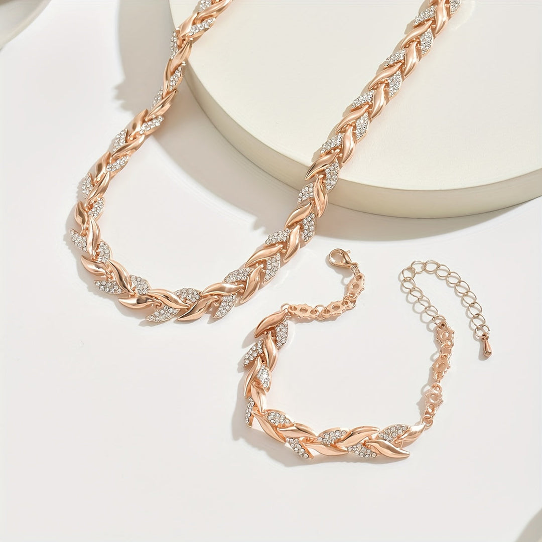 Elegante set a coda di pesce con vetro e gemme